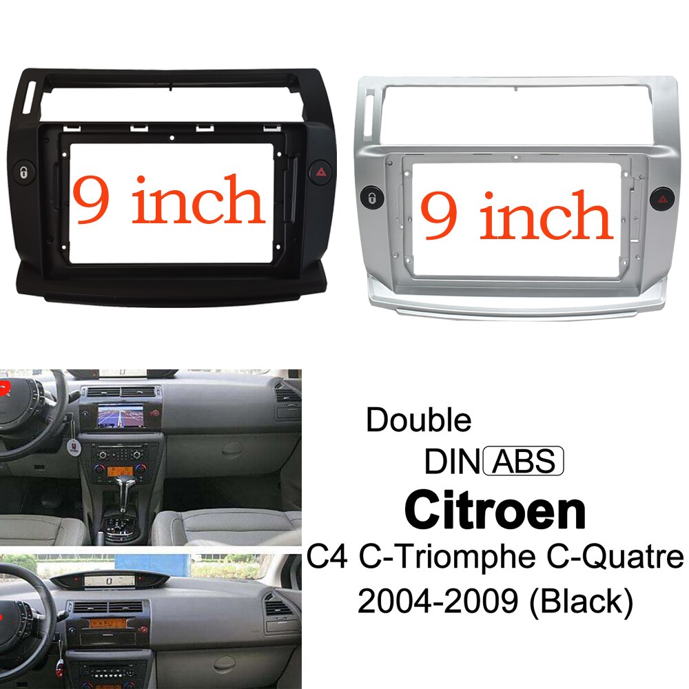 9 ġ 2 Din ȵ̵ MP5 Fascia ڵ DVD      Ʈ ŰƮ г Ʈο C-Quatre2004-2009 ׷